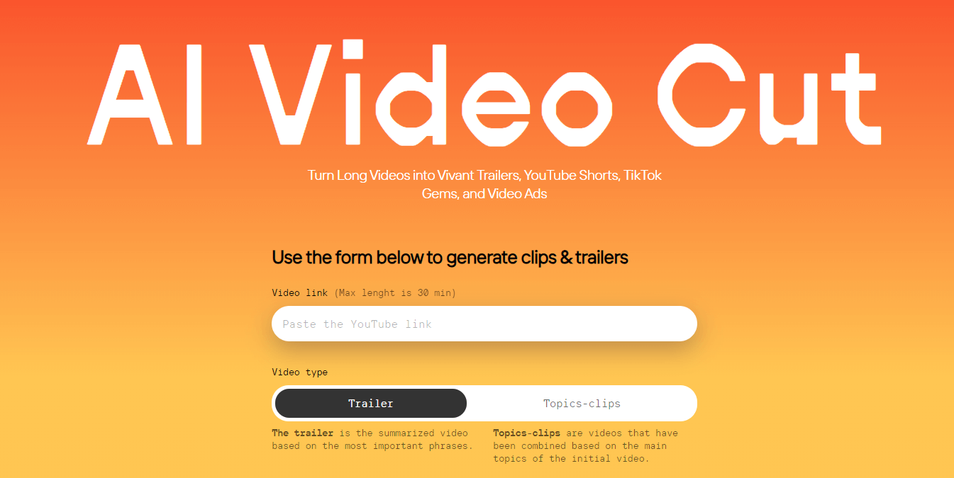 AI Video Cut Screenshot