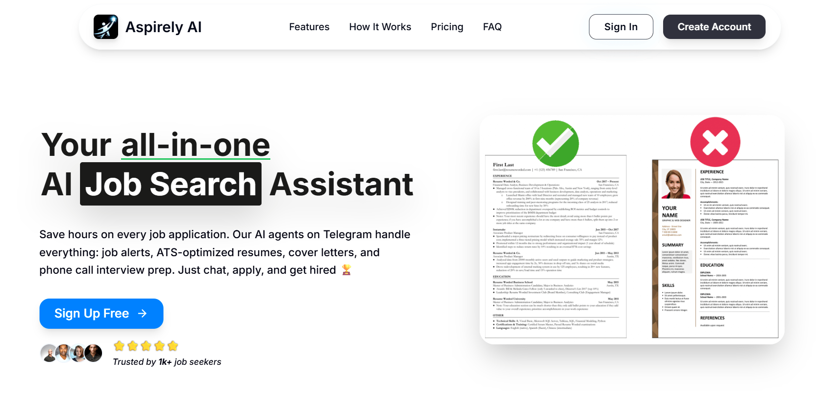 Aspirely.ai Screenshot