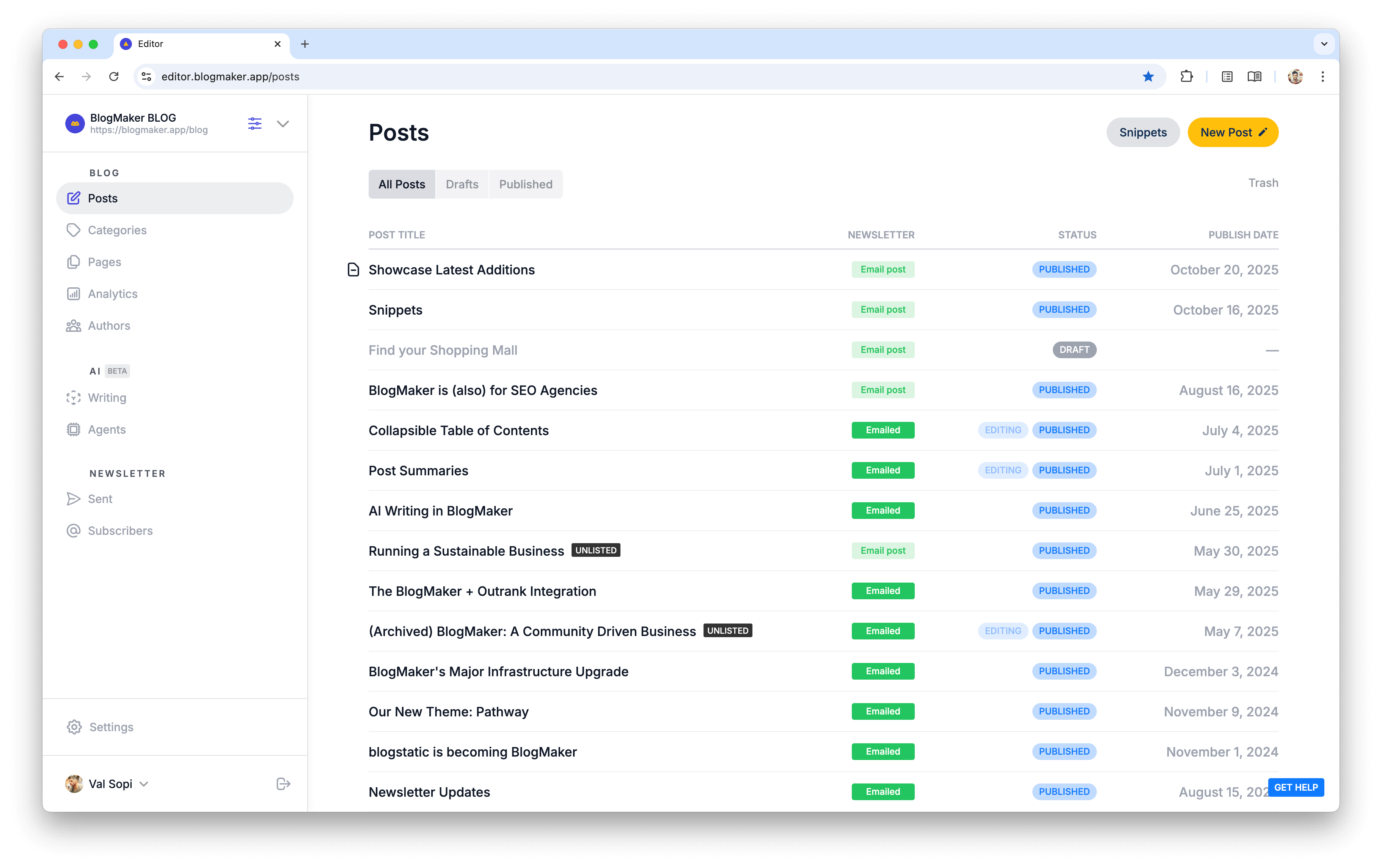 BlogMaker Screenshot