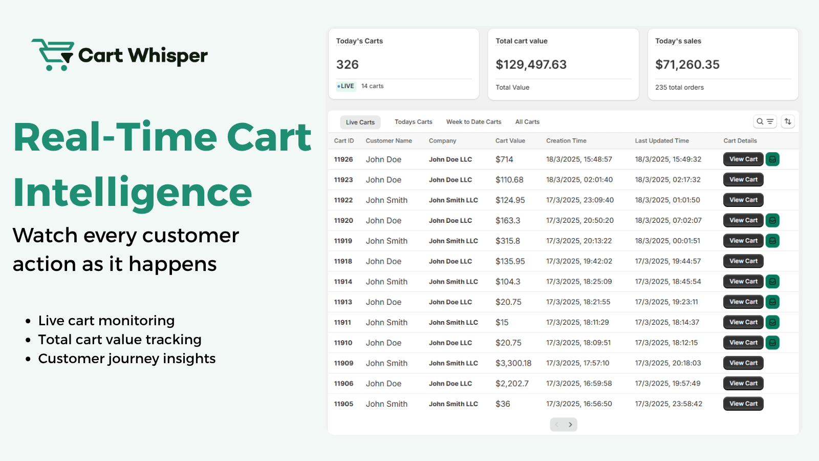 Cart Whisper Screenshot