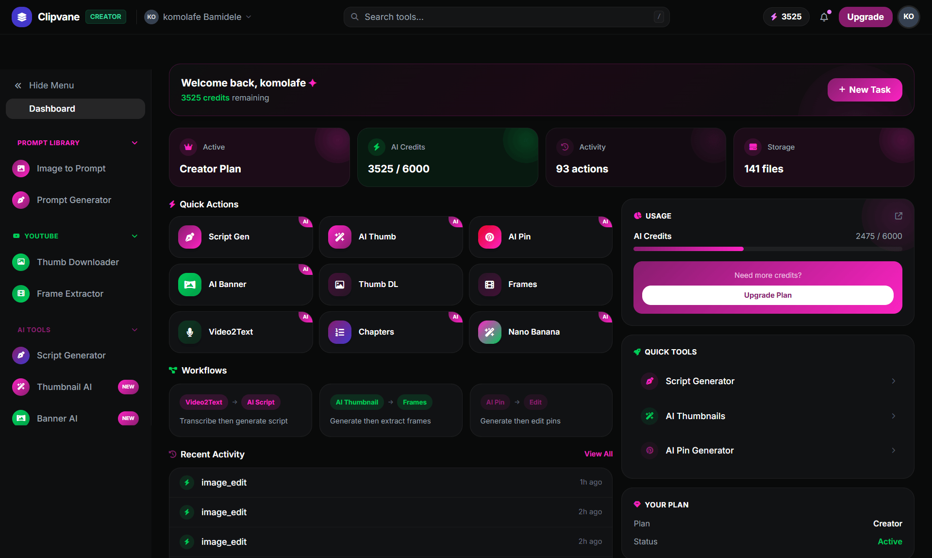 Clipvane Screenshot