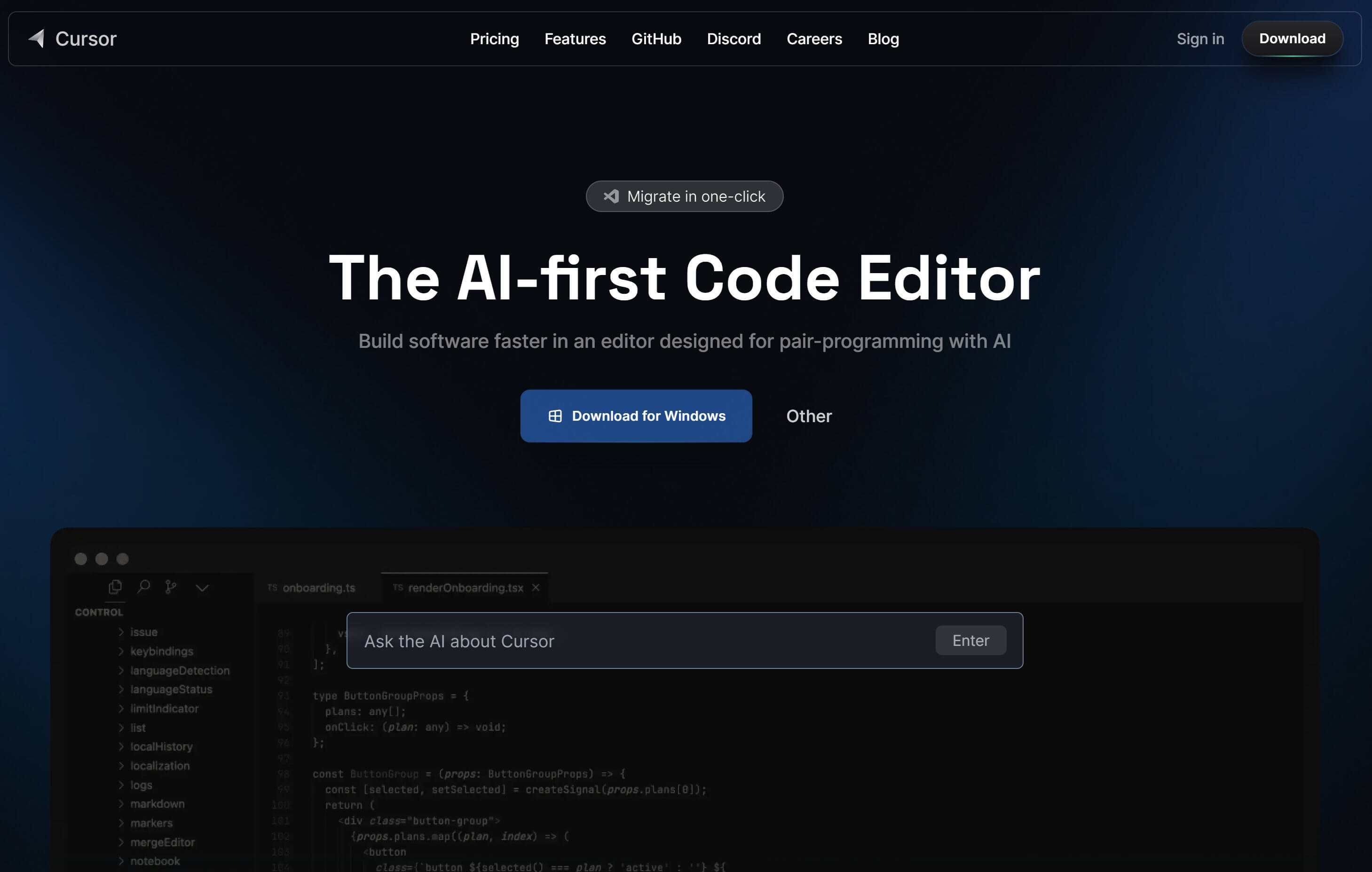 CURSOR Screenshot