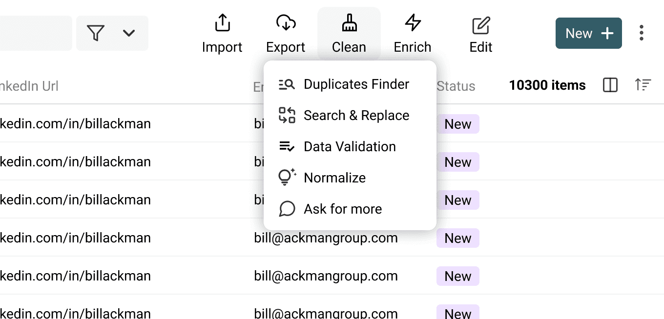 Datablist Screenshot