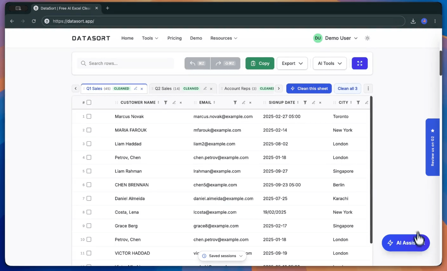 DataSort Screenshot