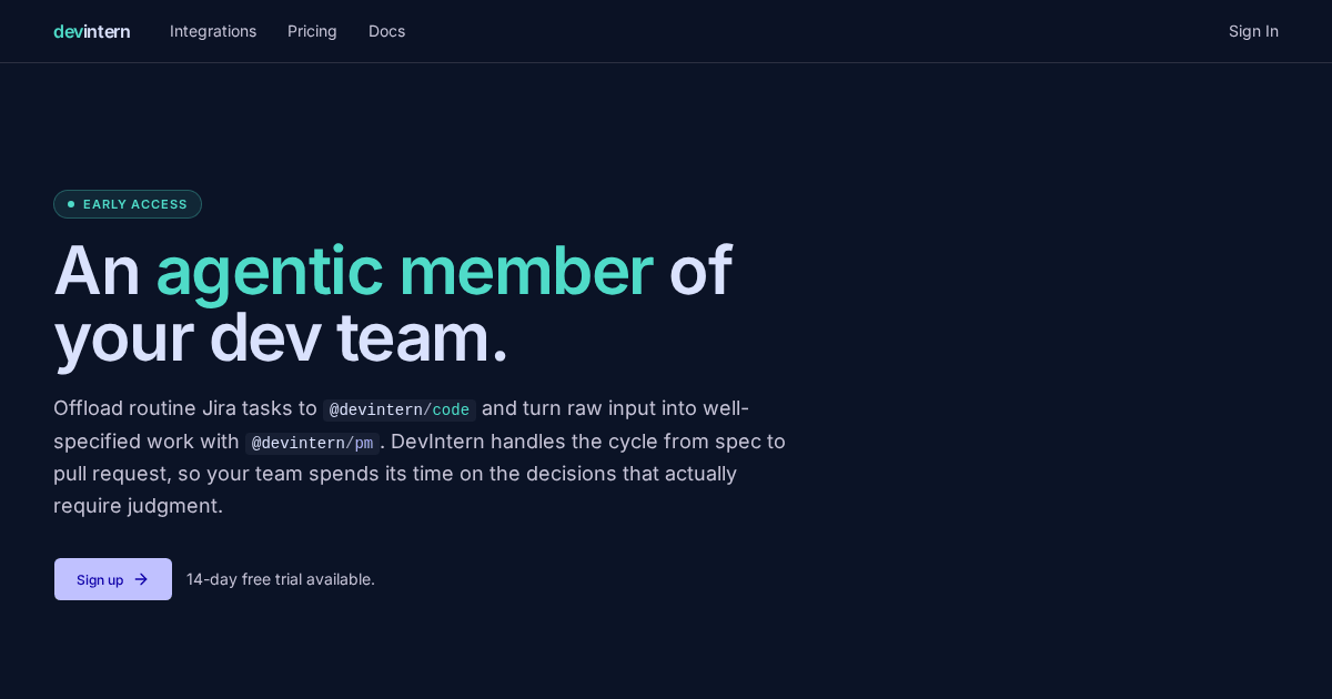 DevIntern Screenshot