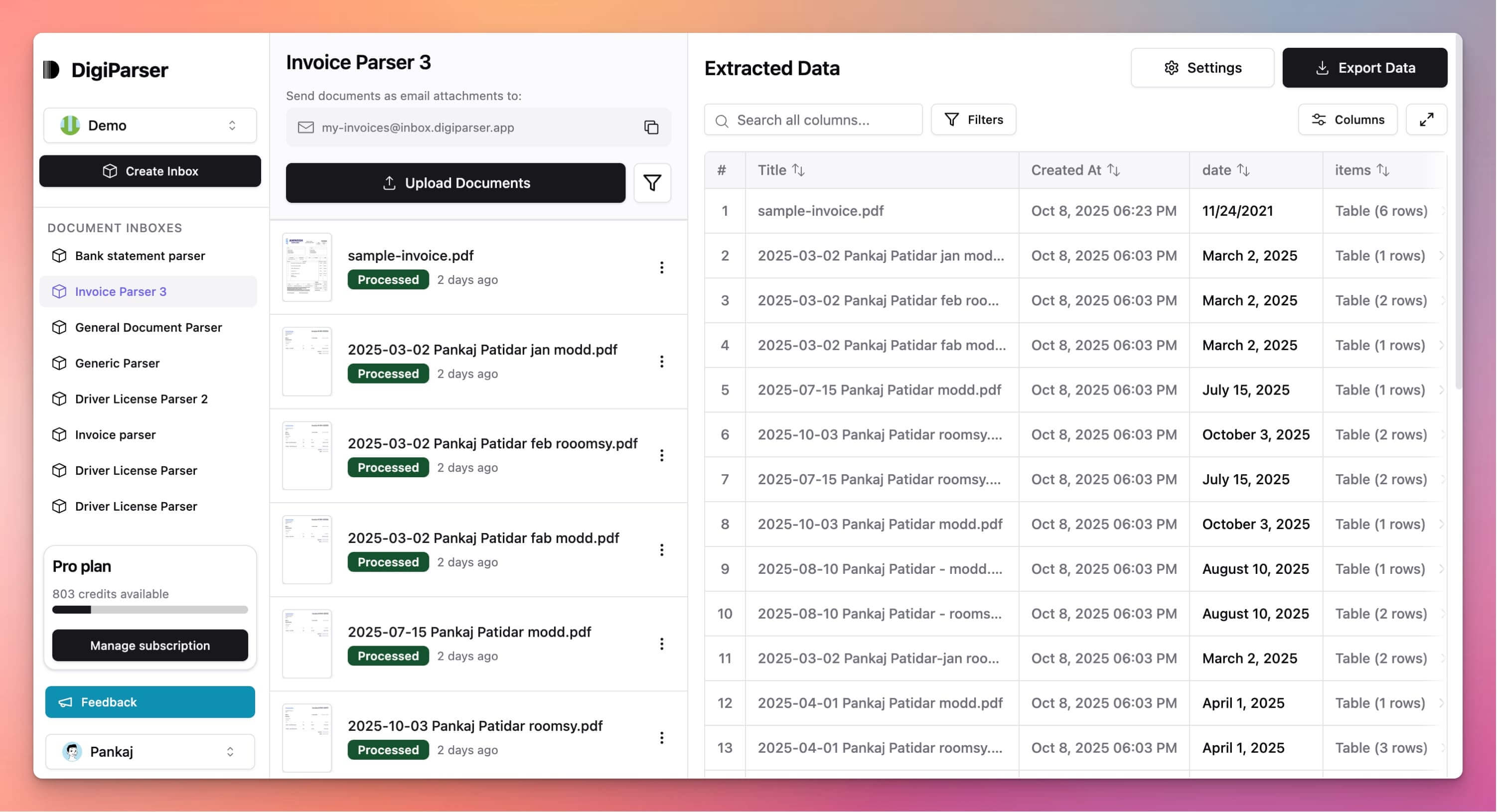 DigiParser Screenshot