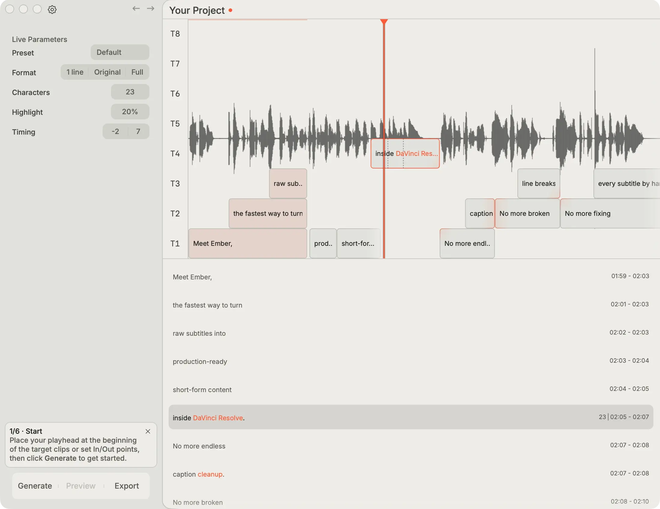 Ember Subs Screenshot