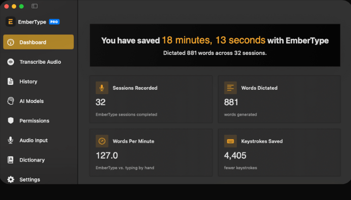 EmberType Screenshot