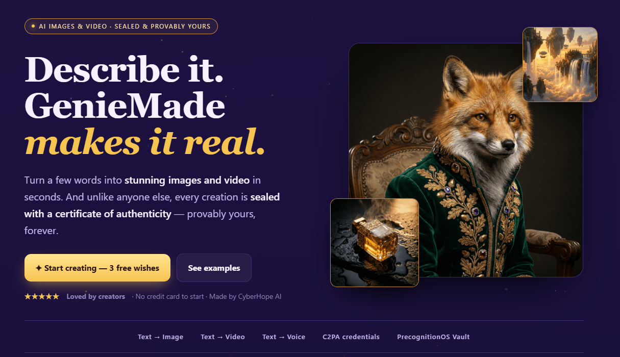 GenieMade Screenshot