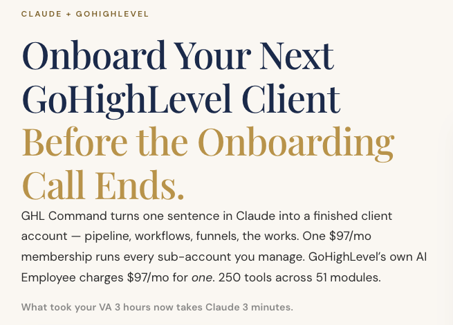 GHL Command Screenshot