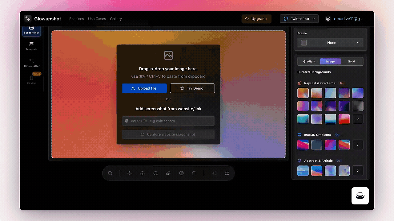 Glowupshot Screenshot