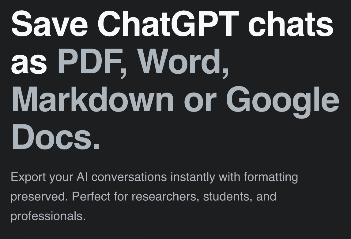 GPTS Exporter Screenshot