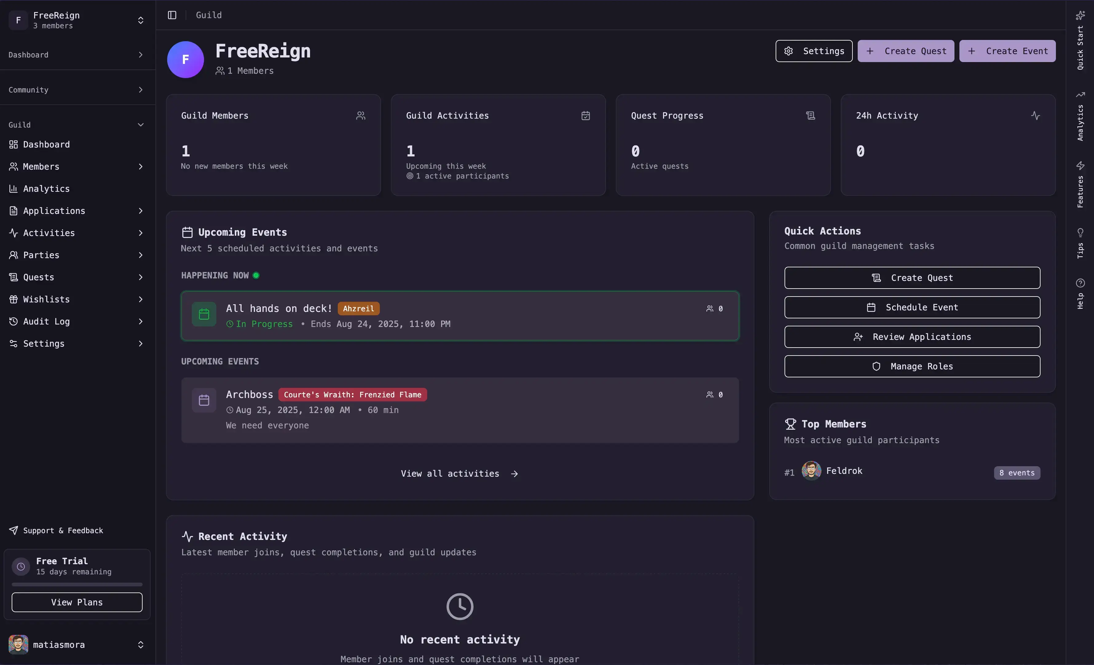 Guild Manager Screenshot