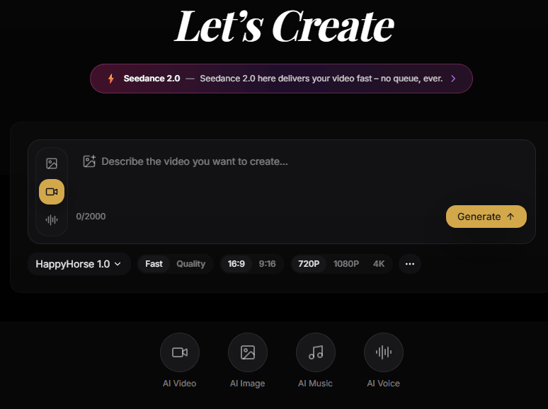 Happy Hourse AI Video Generator Screenshot