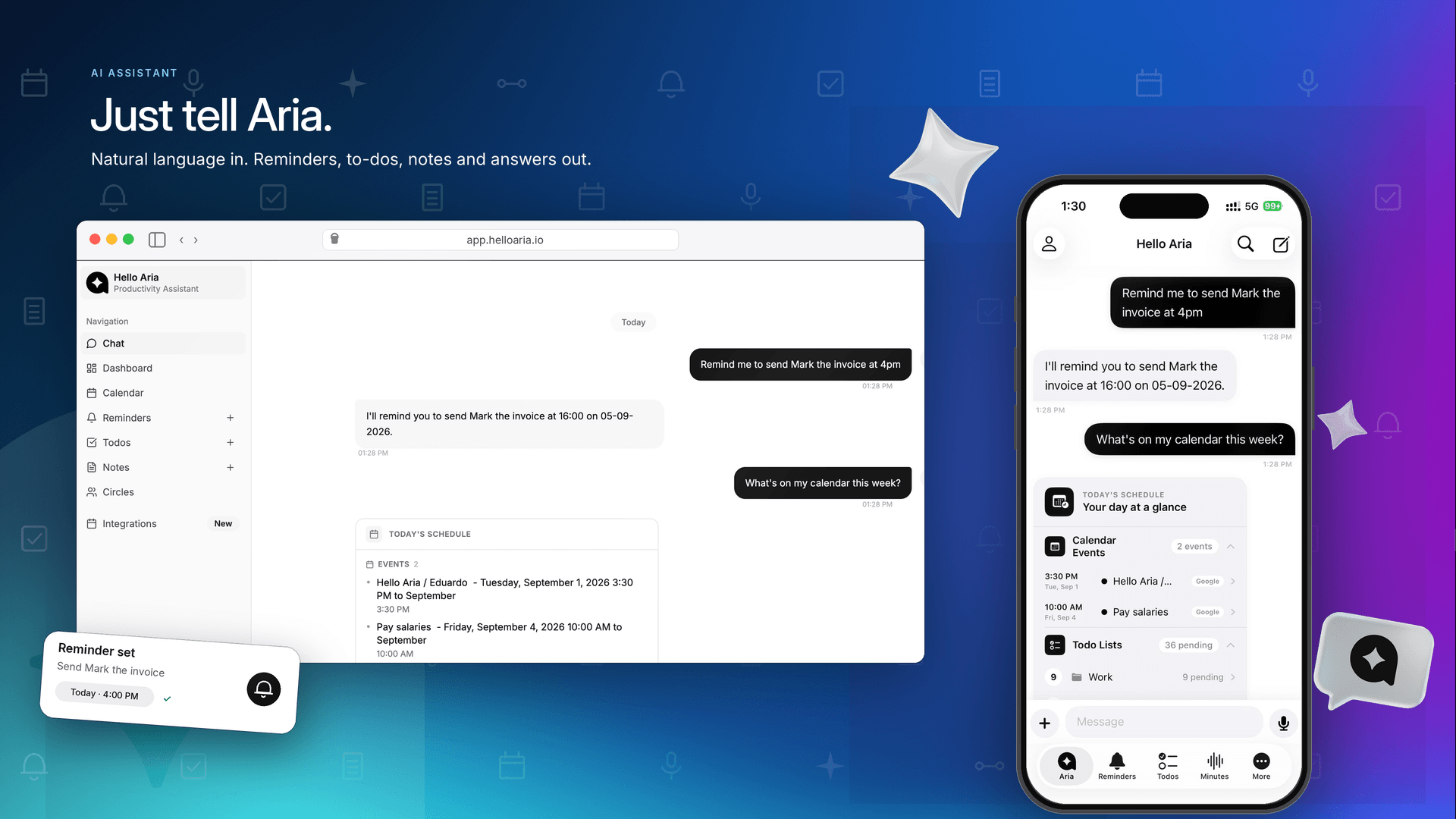 Hello Aria Screenshot