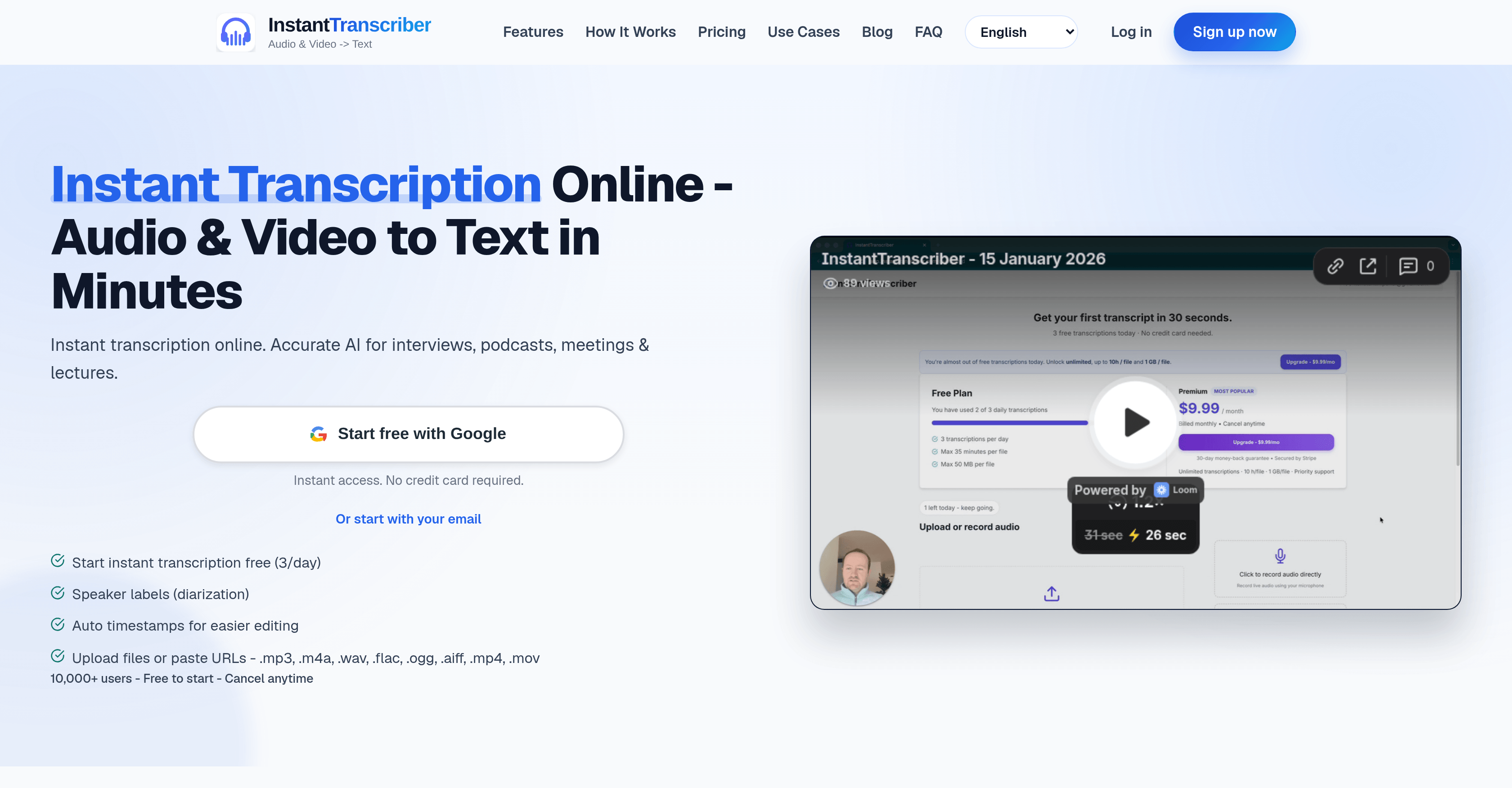 InstantTranscriber Screenshot