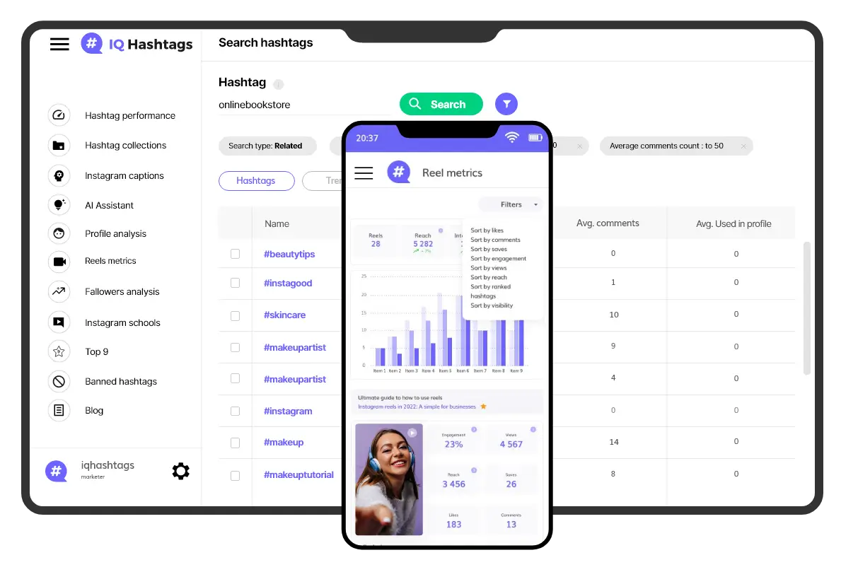 IQ Hashtags Screenshot