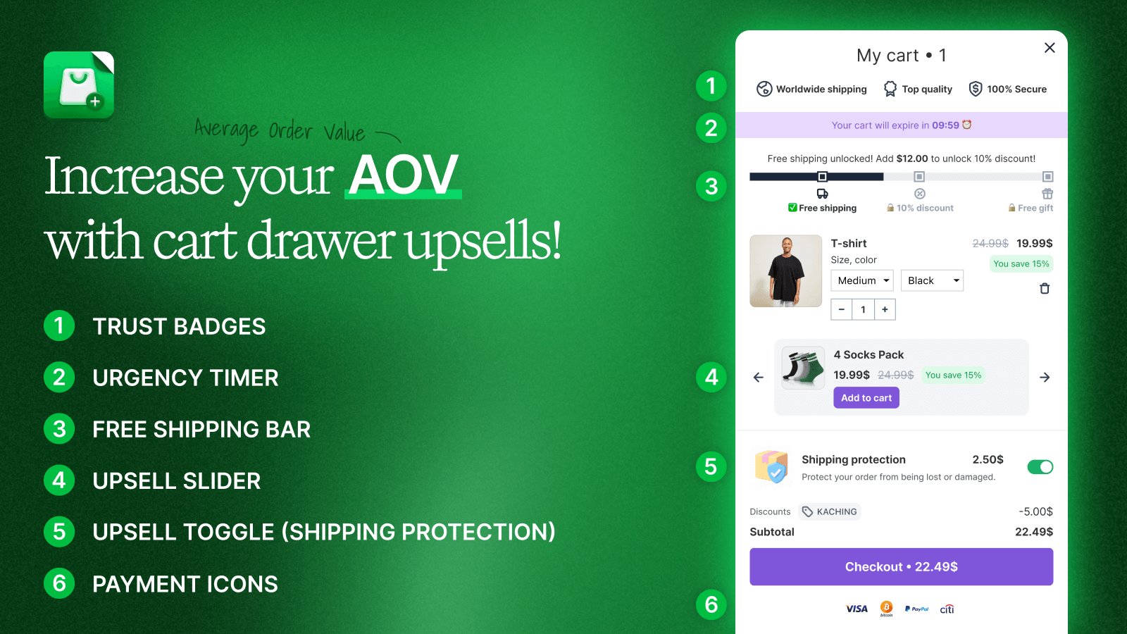 Kaching AI Slide Cart Drawer Discount Coupon Code