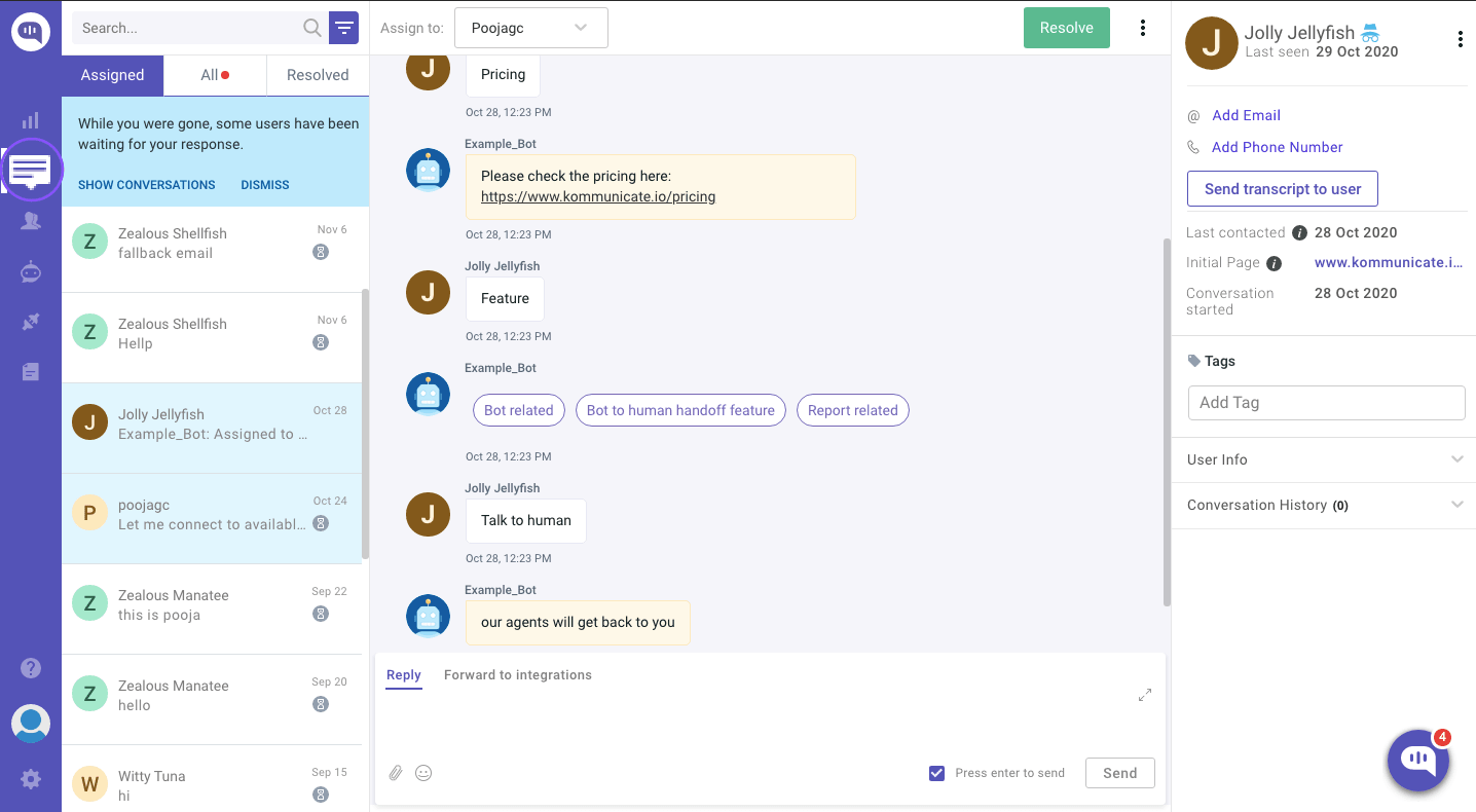 Kommunicate Screenshot