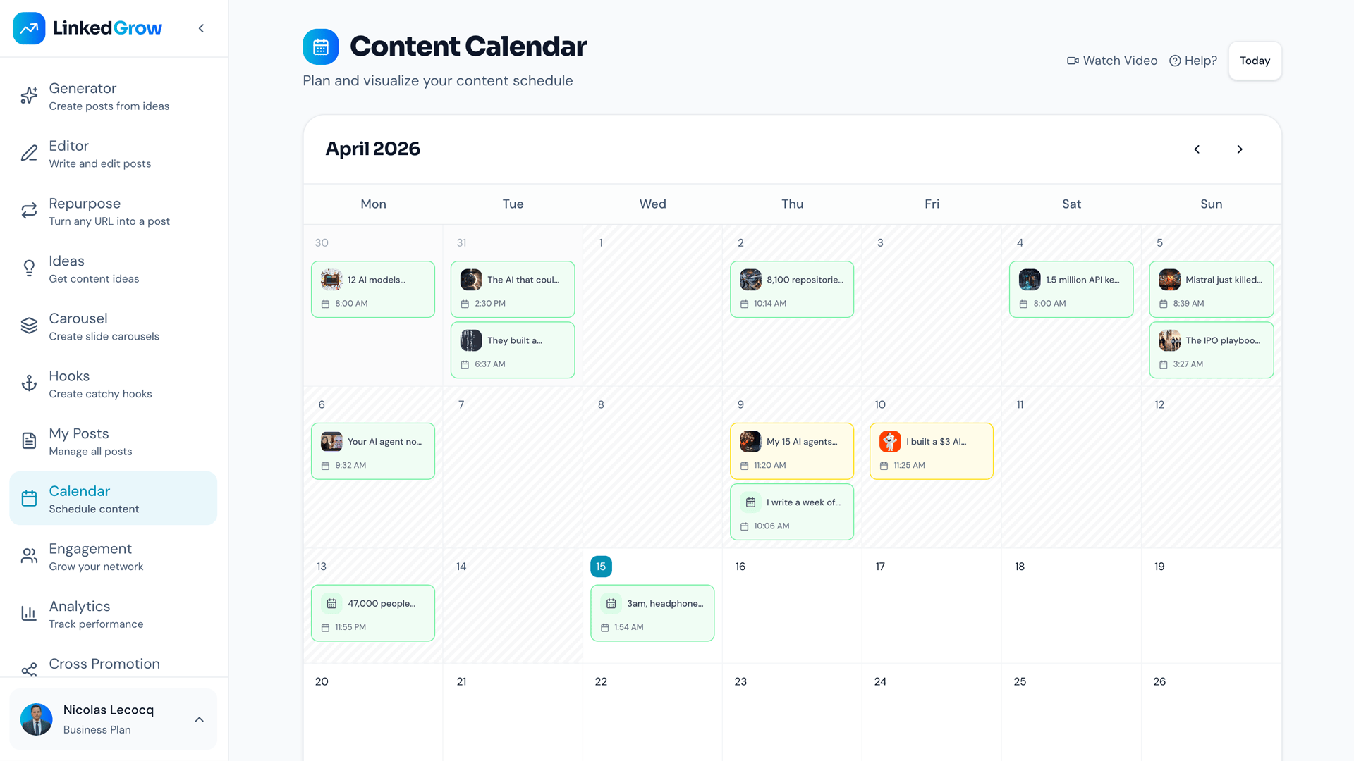 LinkedGrow Screenshot