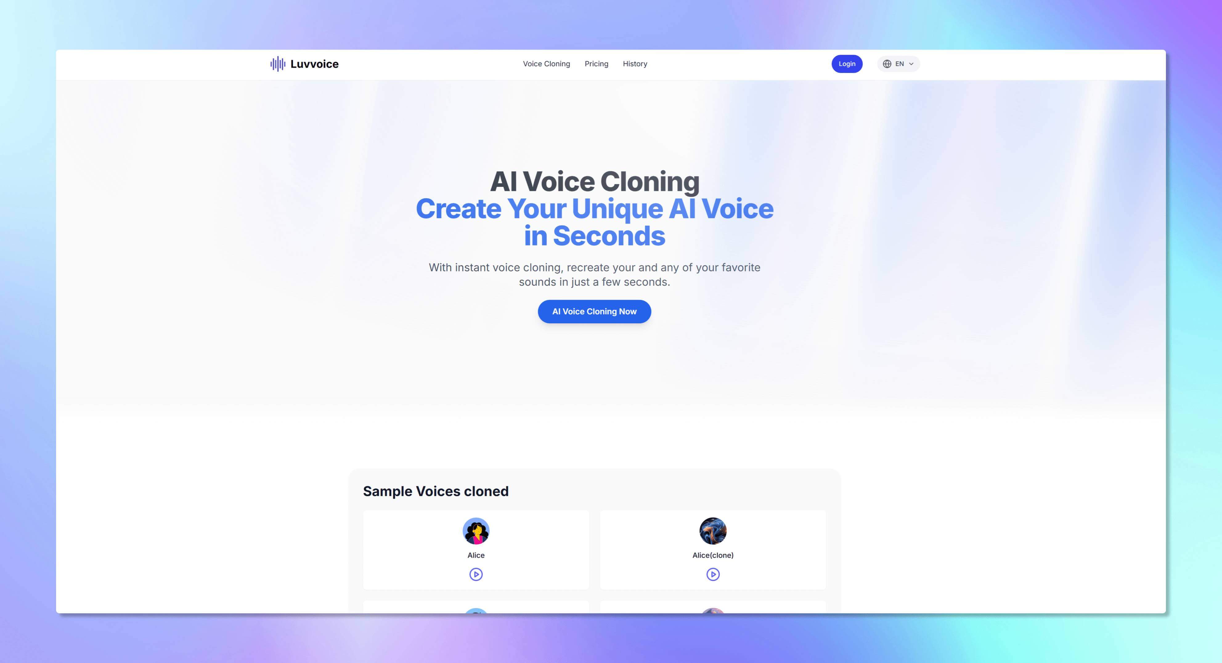 Luvvoice Screenshot