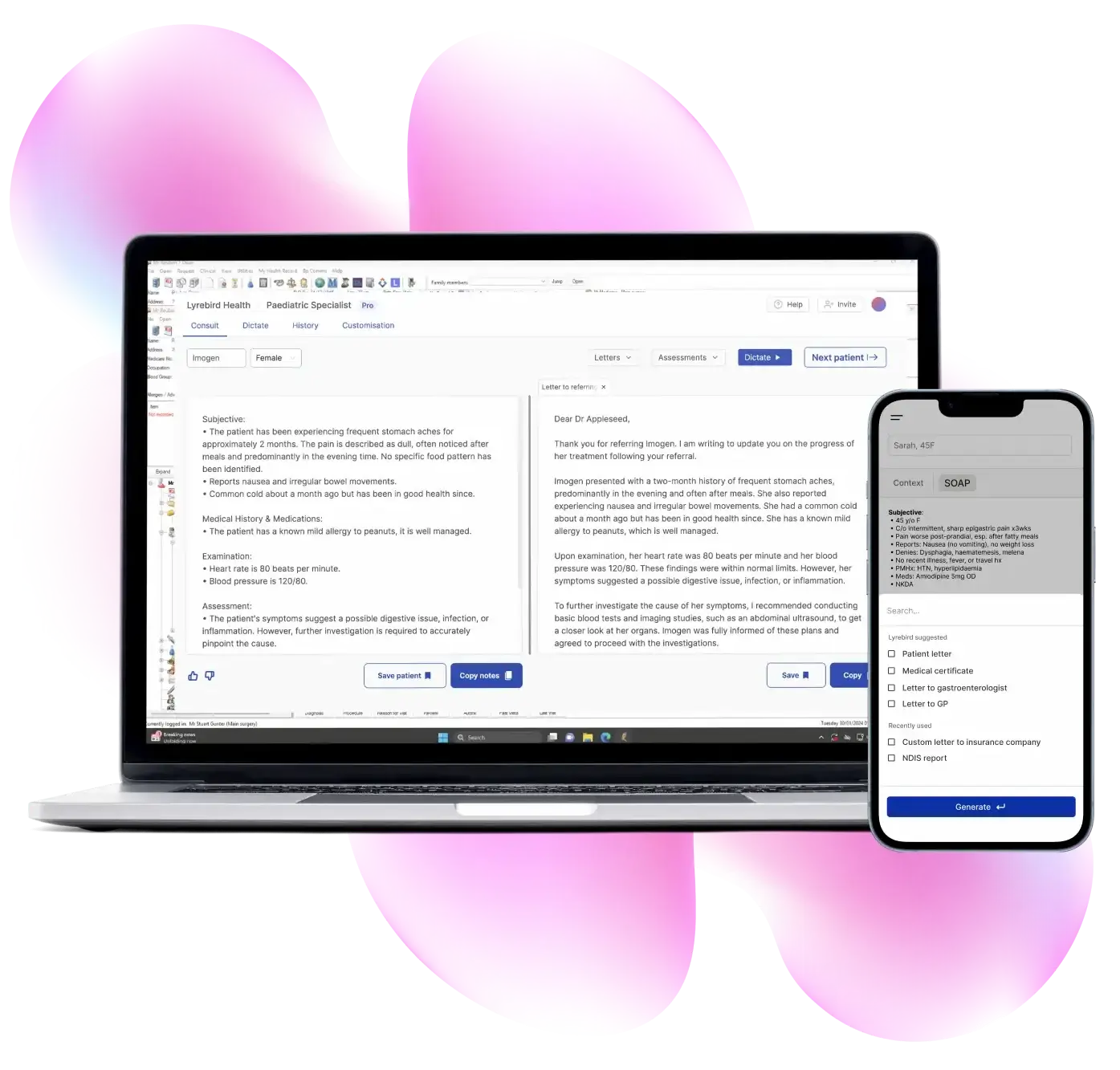 Lyrebird Health Screenshot