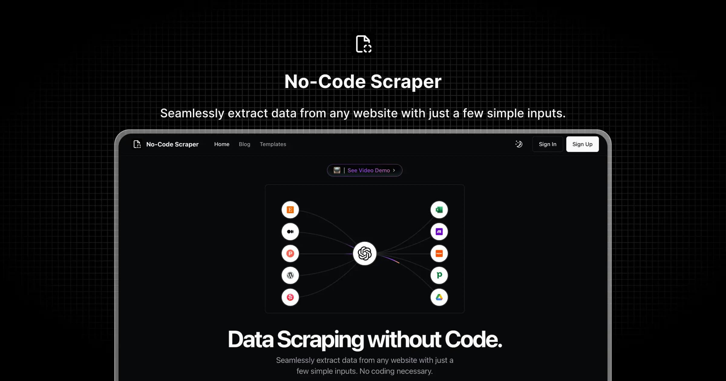 No-Code Scraper Screenshot