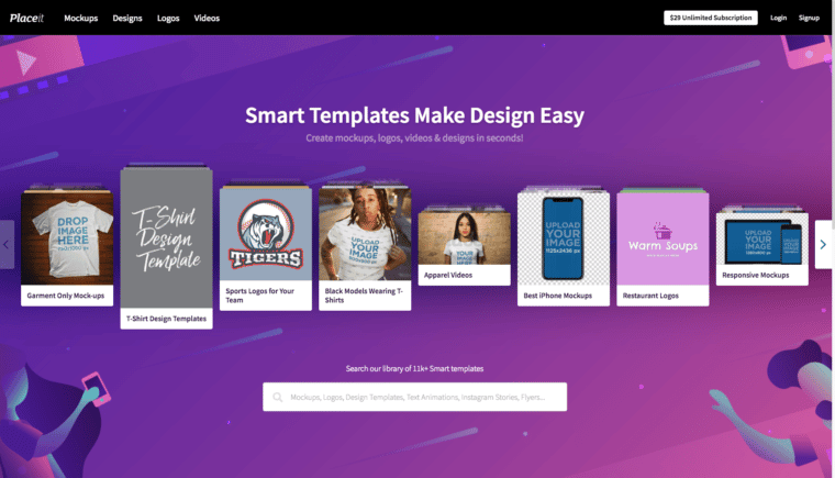 Placeit Screenshot