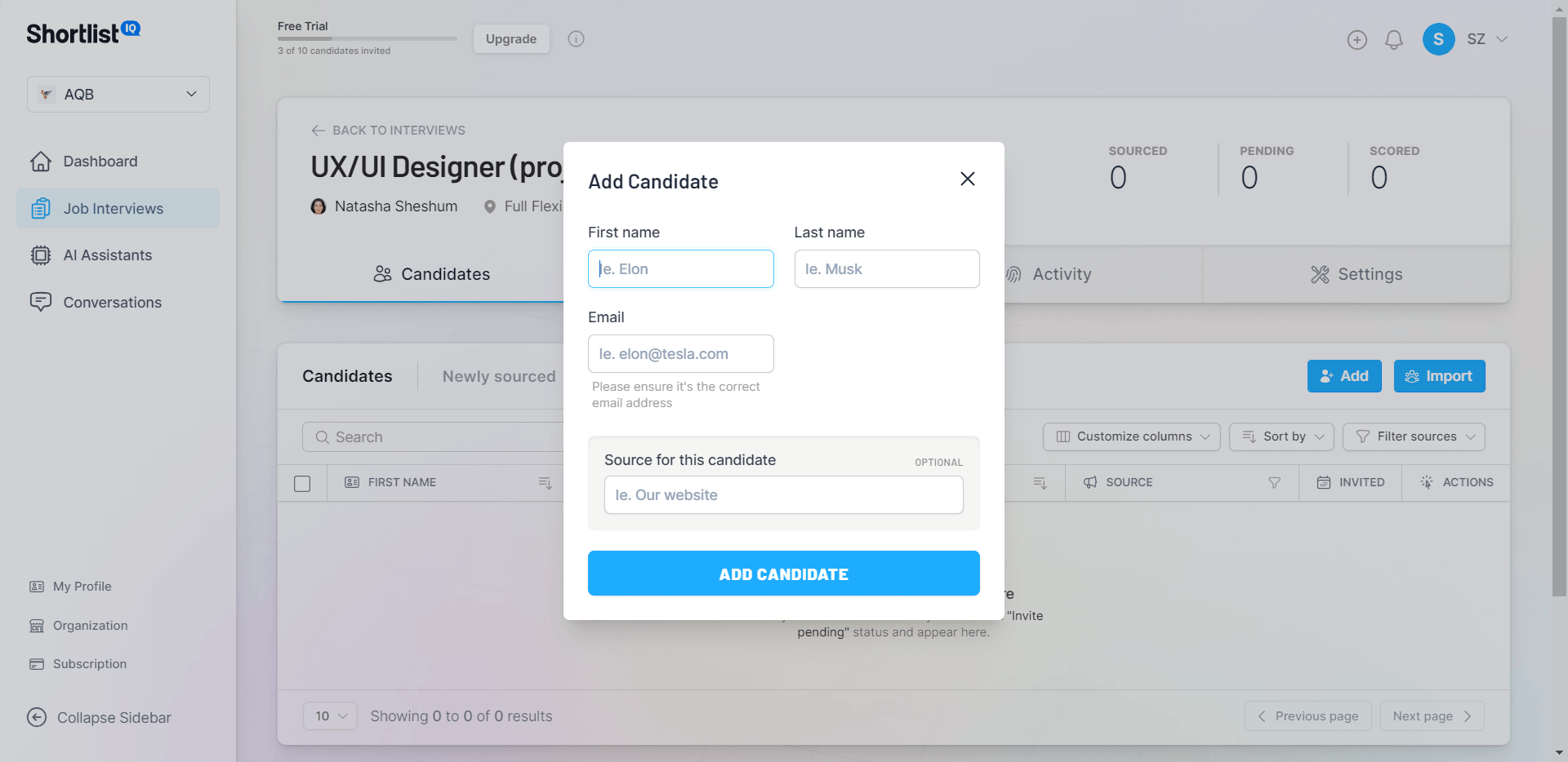 ShortlistIQ Screenshot