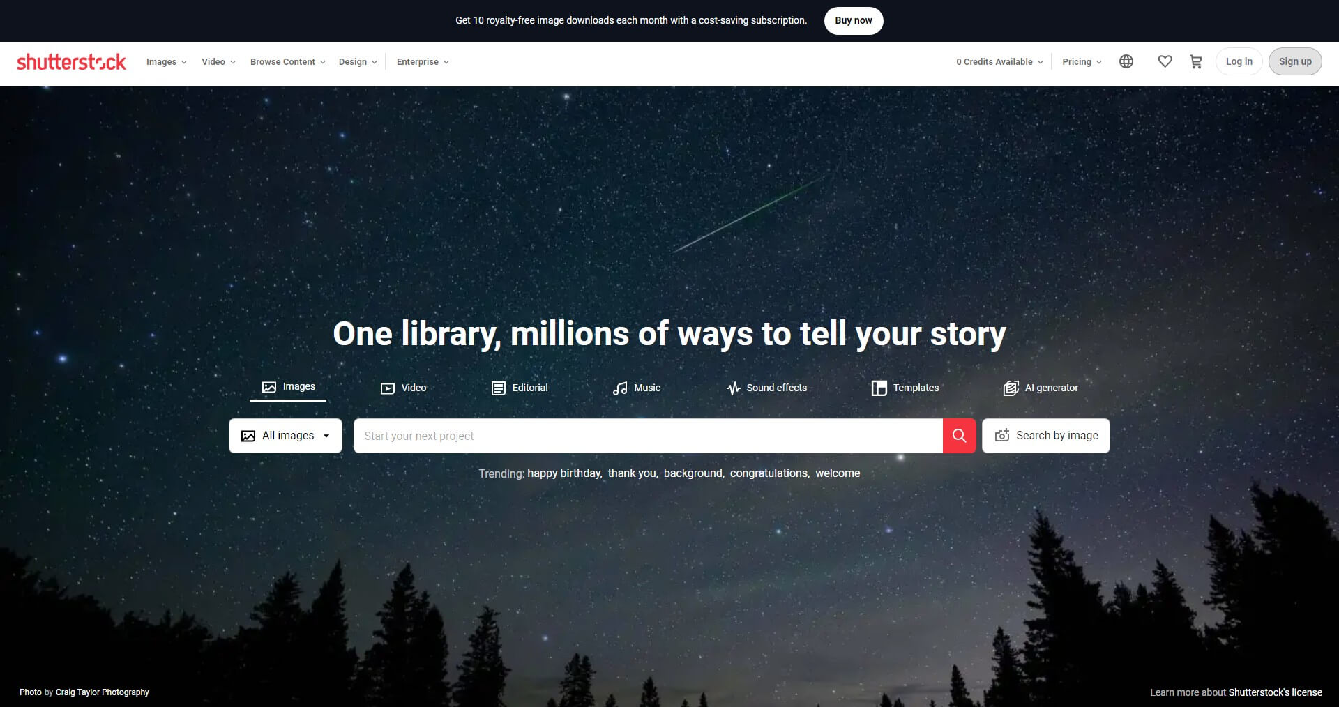 Shutterstock Screenshot