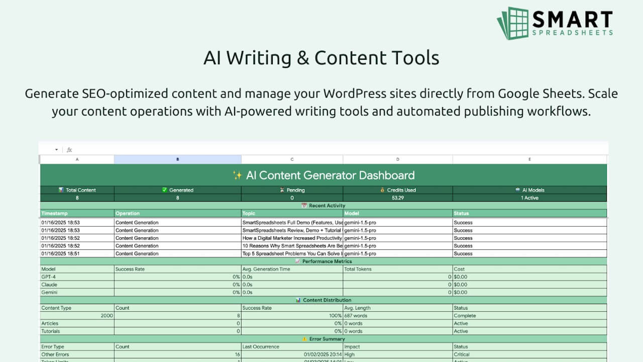 Smartspreadsheets Screenshot