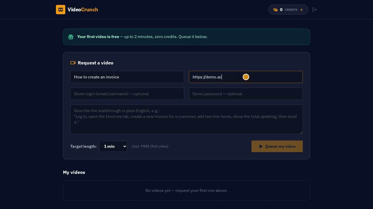 VideoCrunch Screenshot