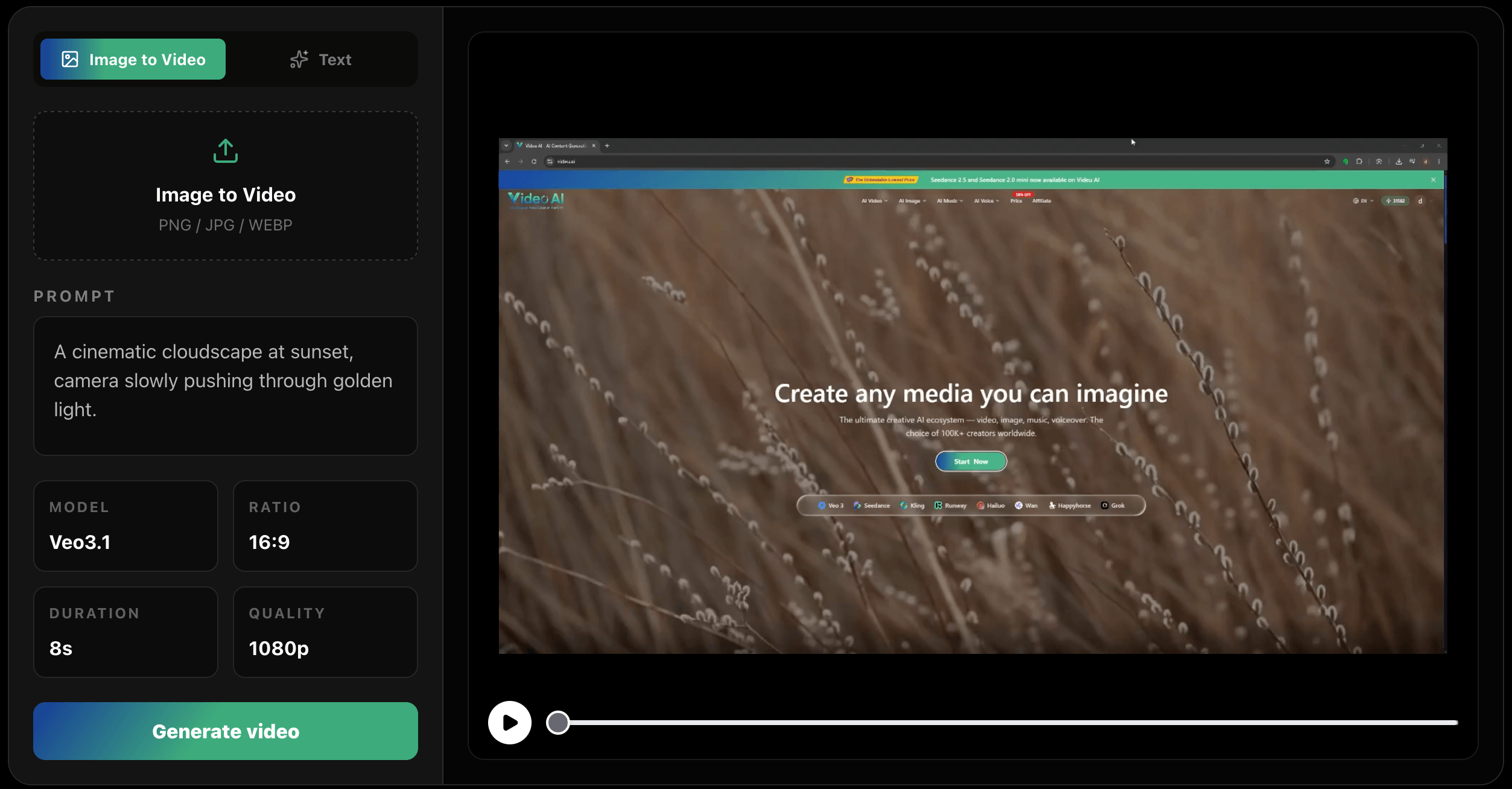 Videu AI Screenshot