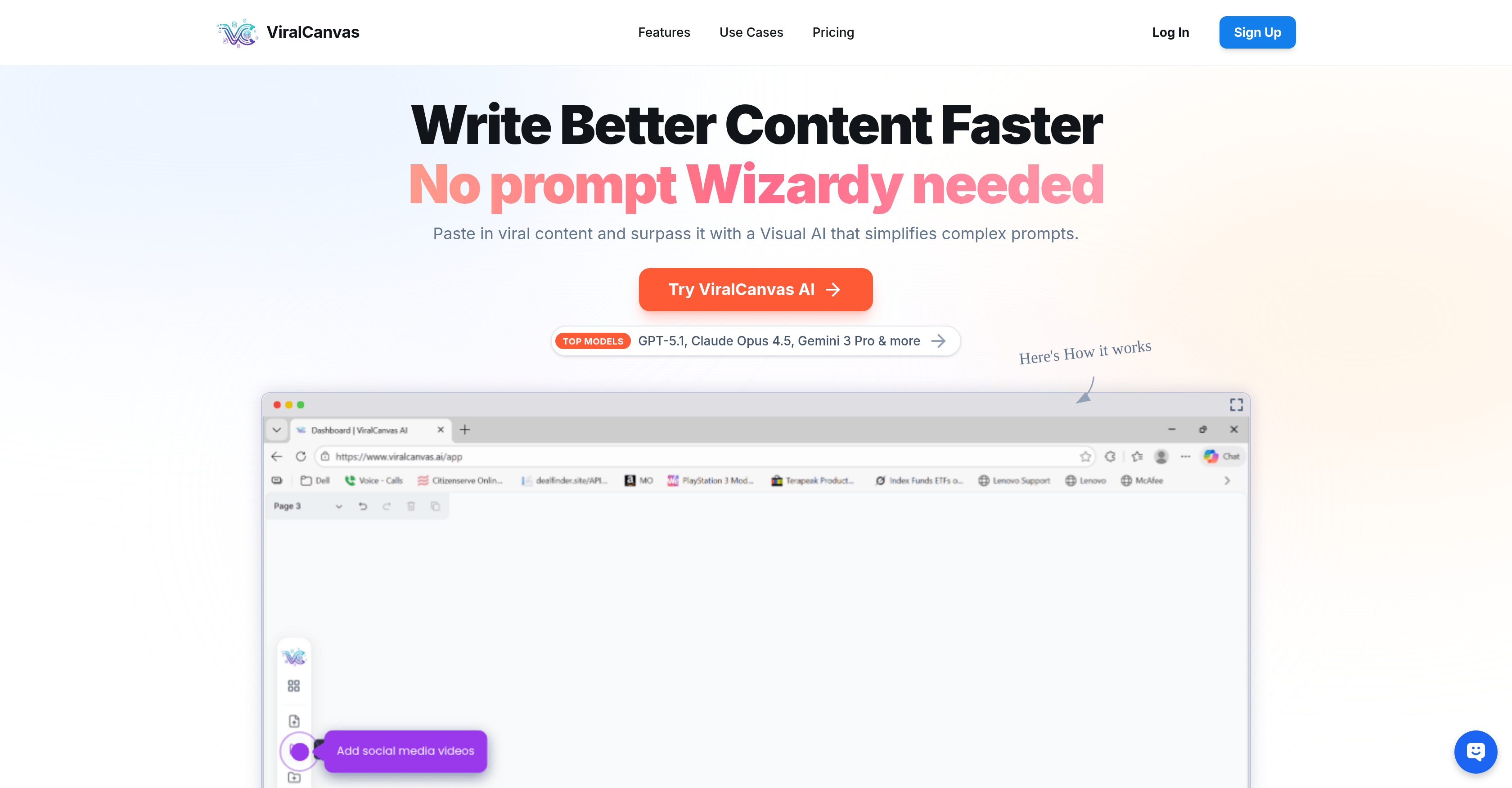 ViralCanvas AI Screenshot