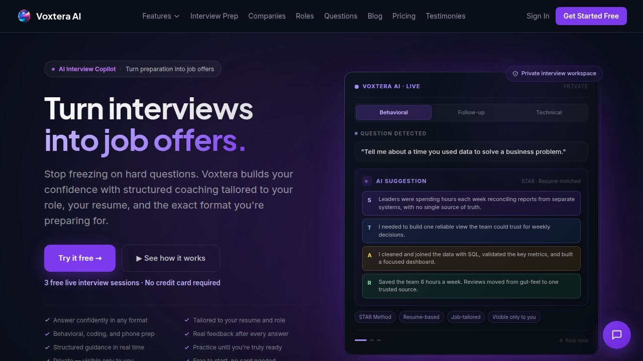VoxPrep.ai Screenshot