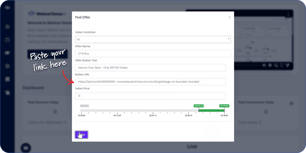WebinarClones AI Screenshot