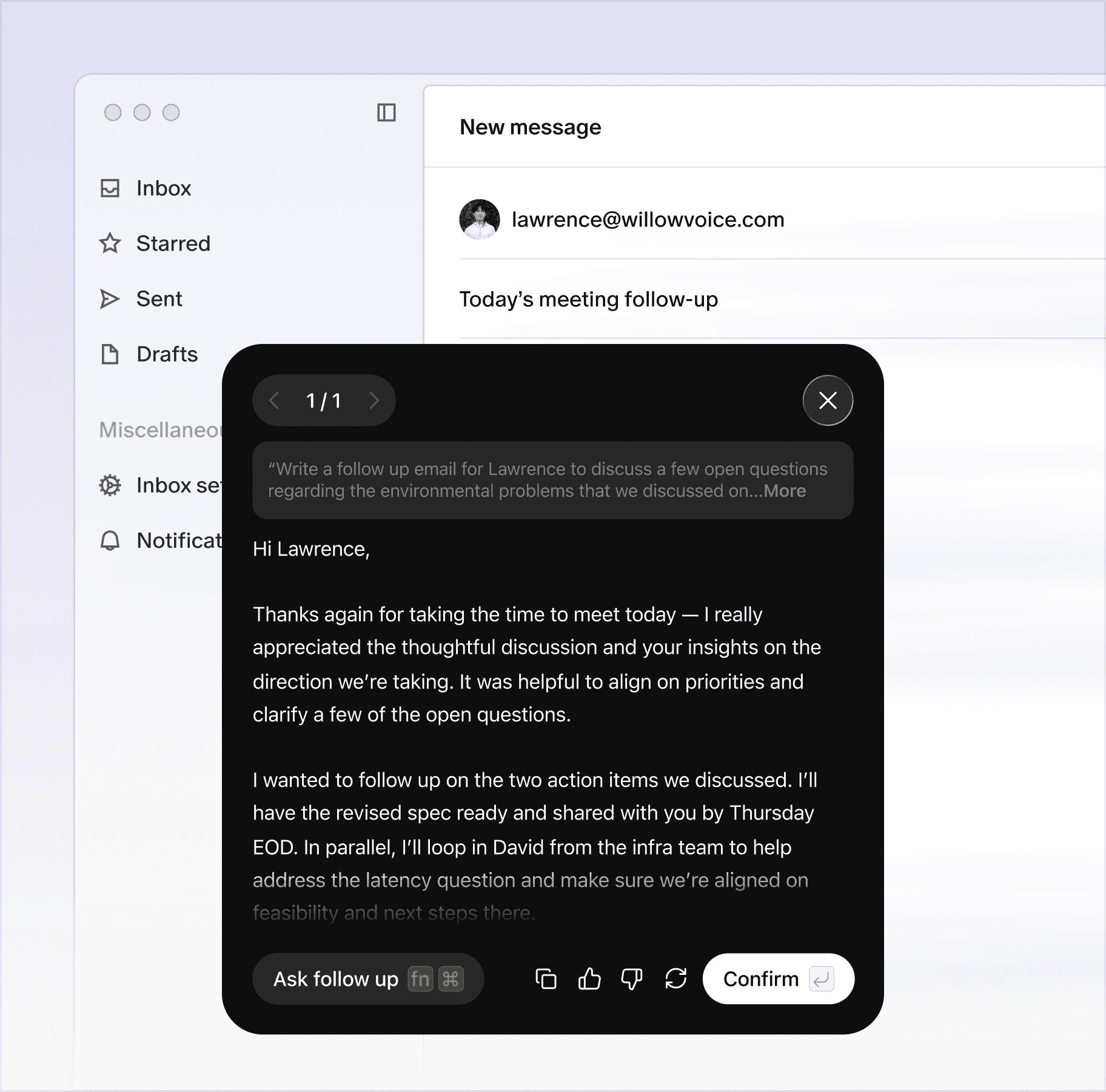 Willow Voice Screenshot