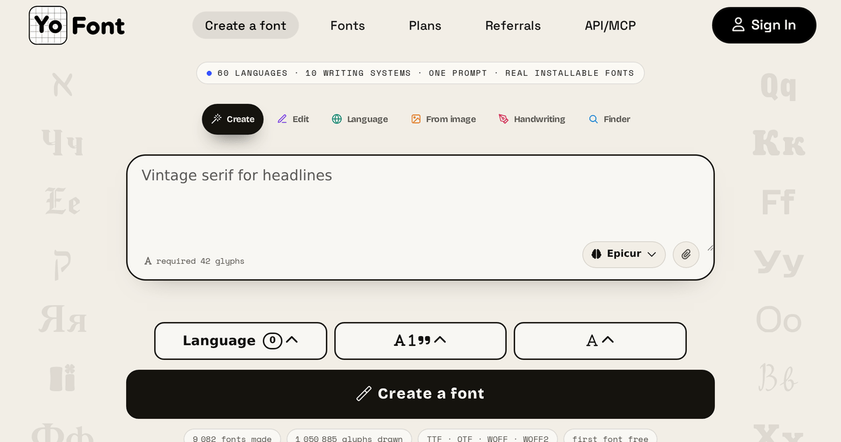 YoFont Screenshot