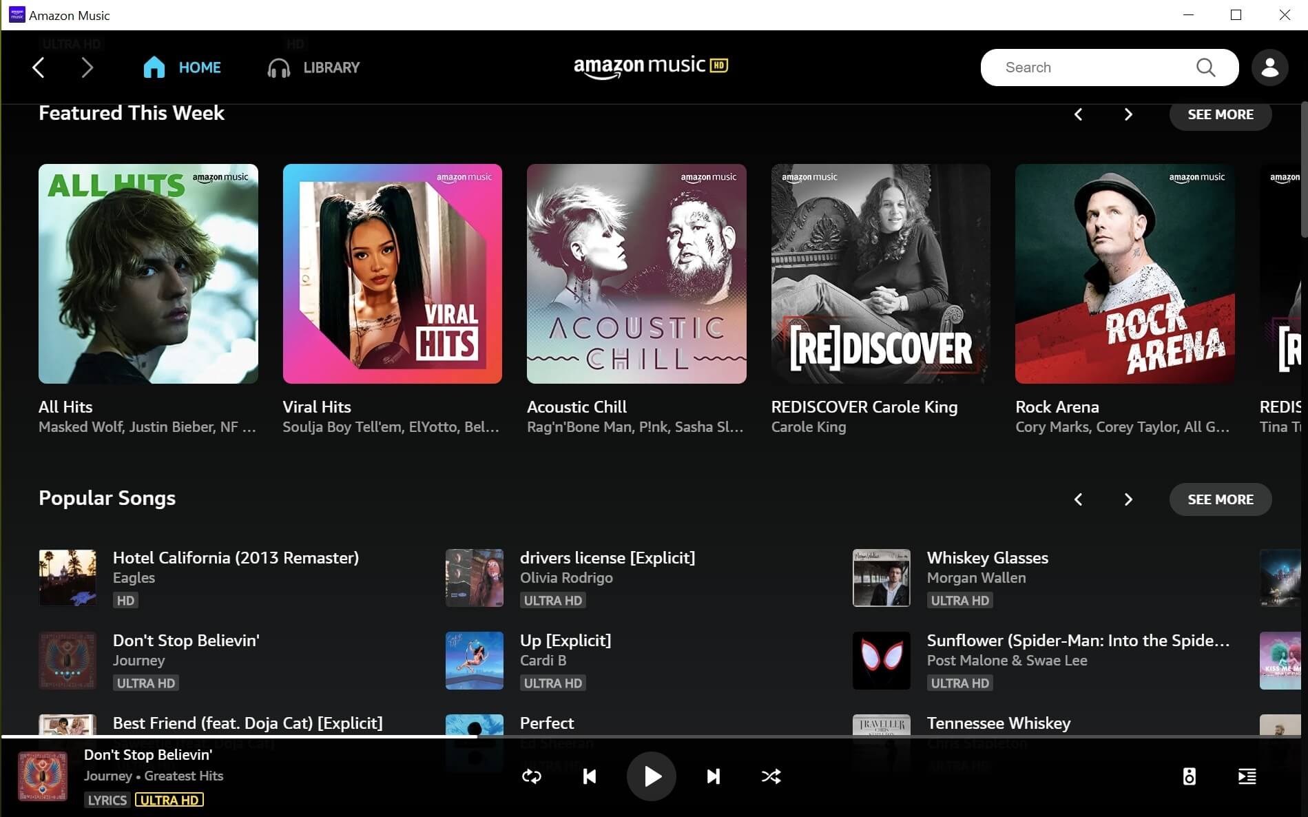Amazon Music Screenshot