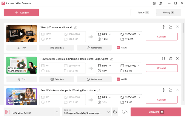 Icecream Video Converter Screenshot
