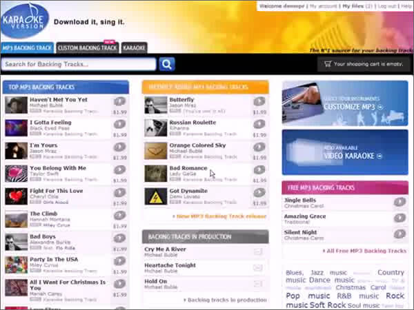 Karaoke Version Screenshot