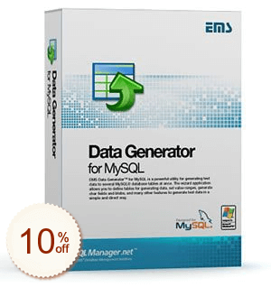 EMS Data Generator for MySQL Up to 20% OFF Cross-Sell Discount