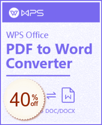 WPS PDF To Word Discount Coupon