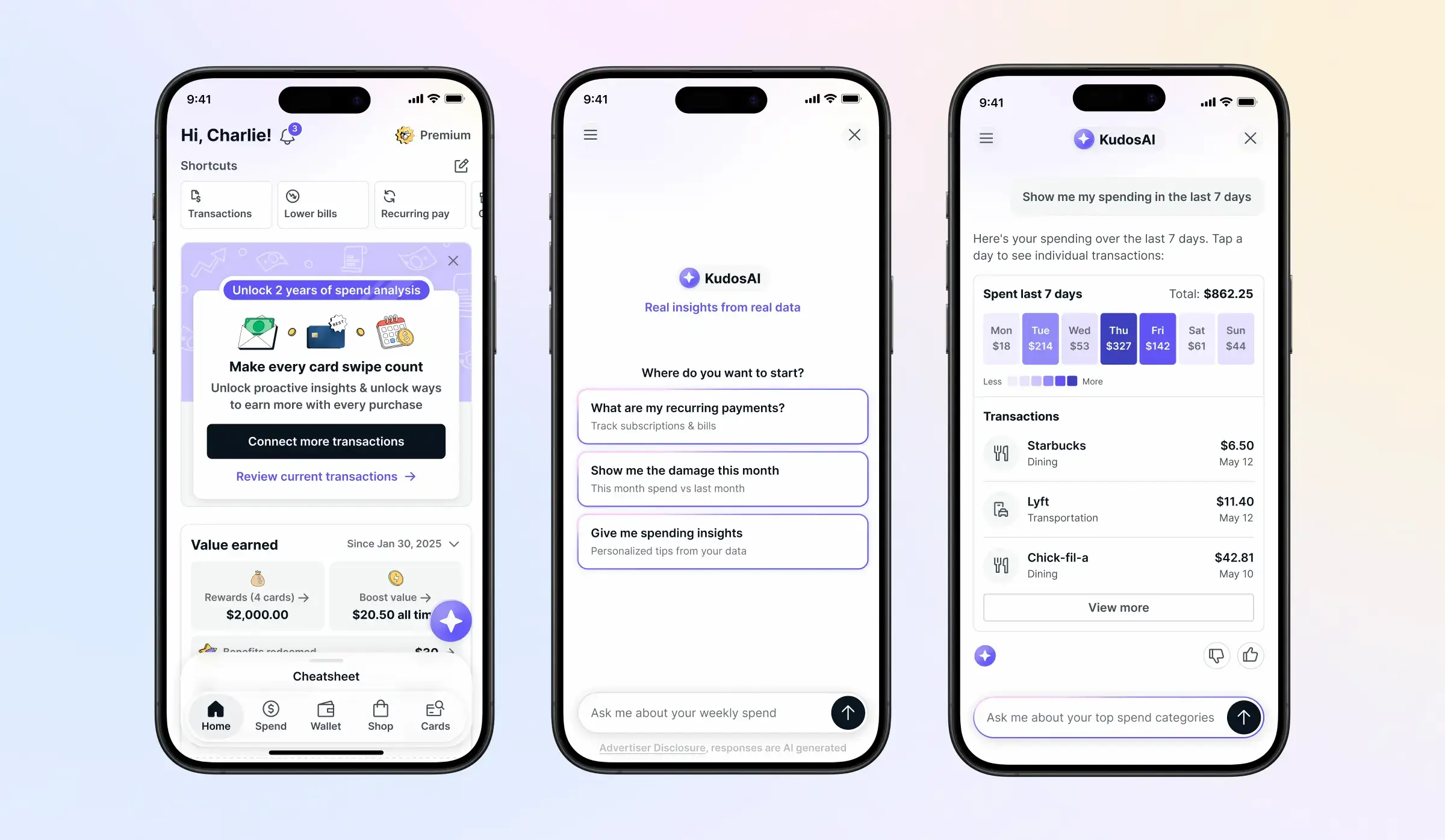 Kudos Smart Wallet Screenshot