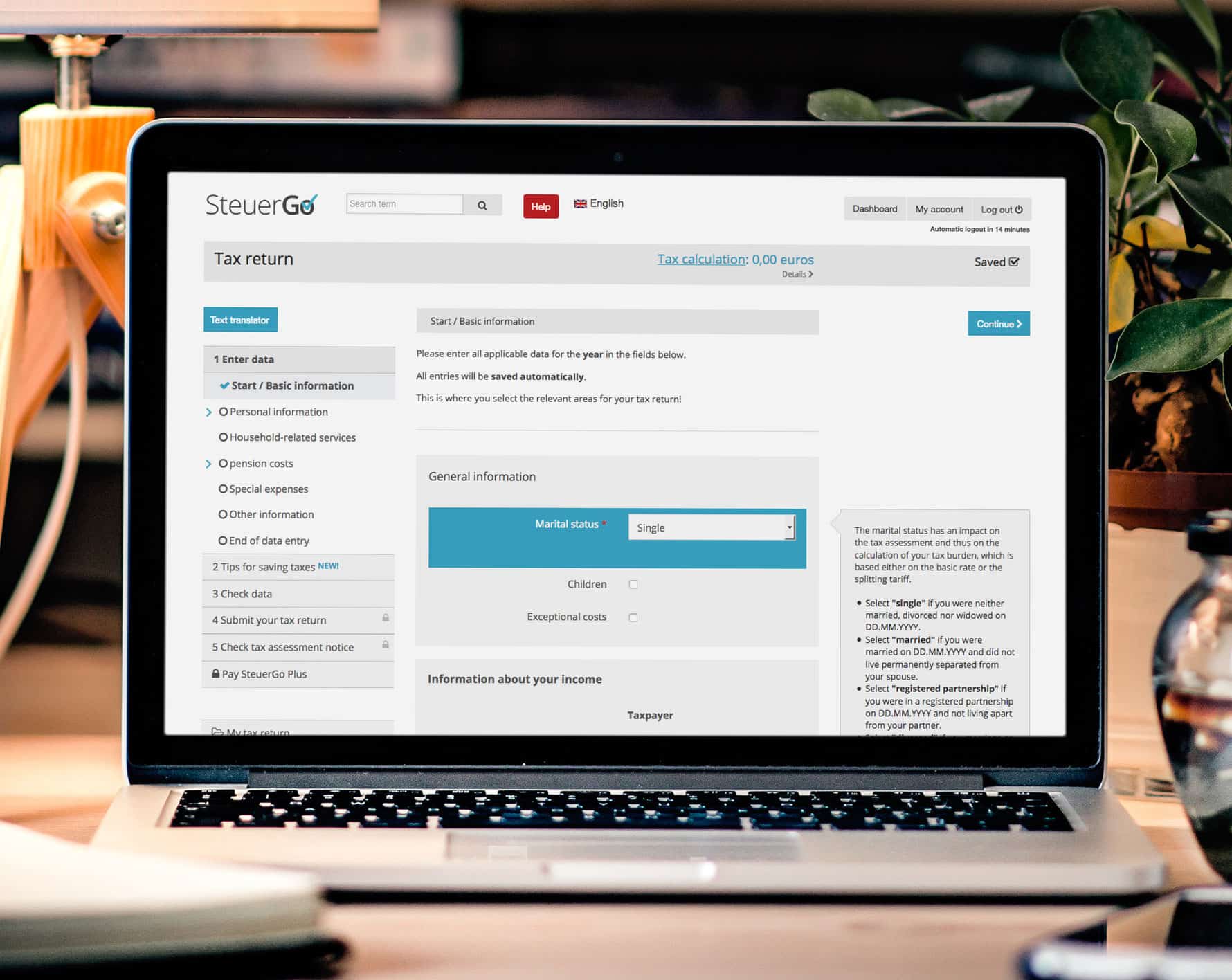 SteuerGo Screenshot