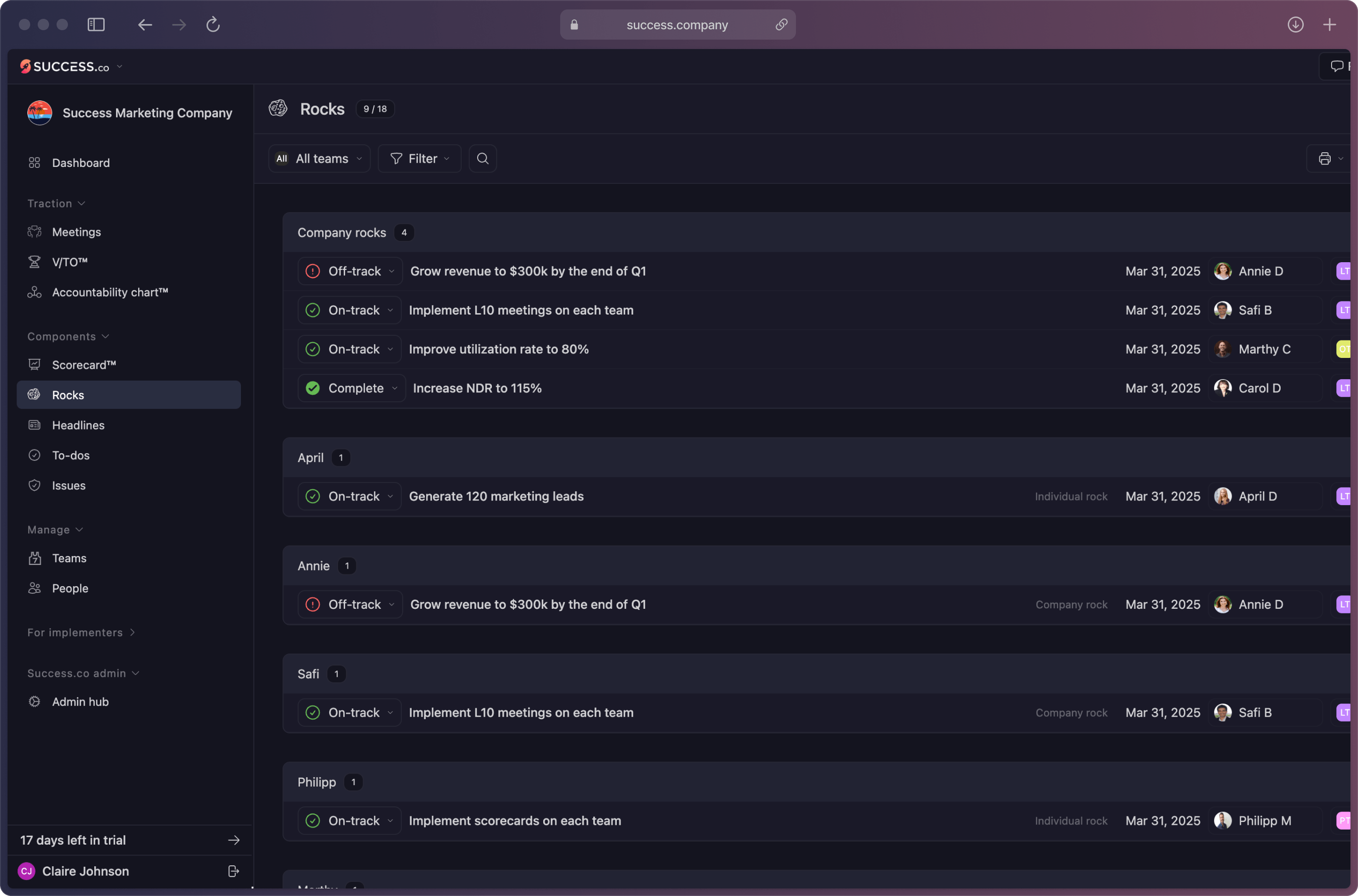 Success.co Screenshot