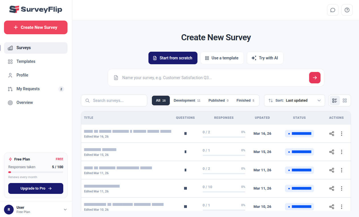 Survey Flip Screenshot