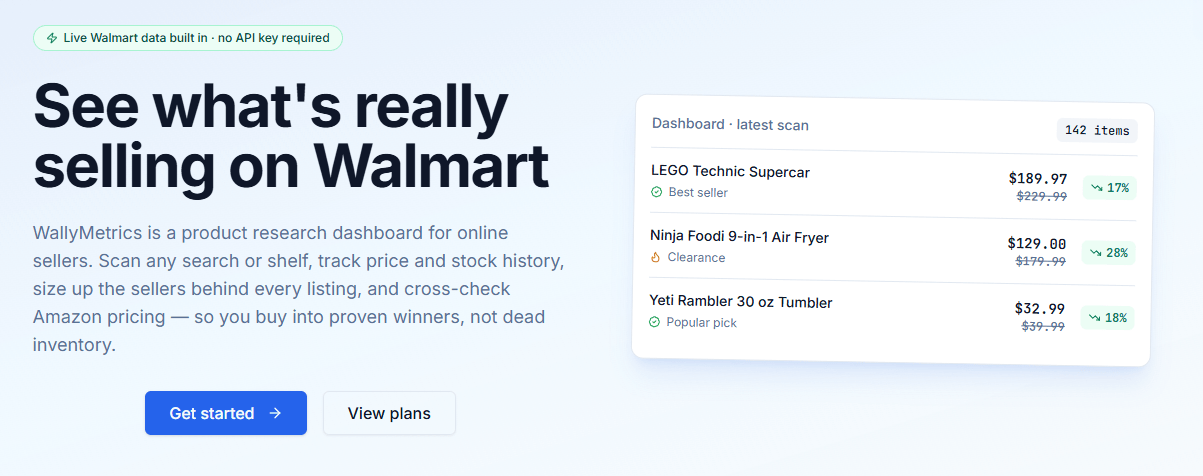 WallyMetrics Screenshot
