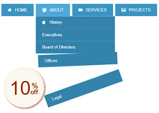 Animated Drop Down Menu Rabatt Gutschein-Code