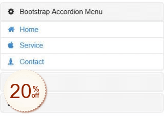 Bootstrap Accordion Menu Rabatt Gutschein-Code